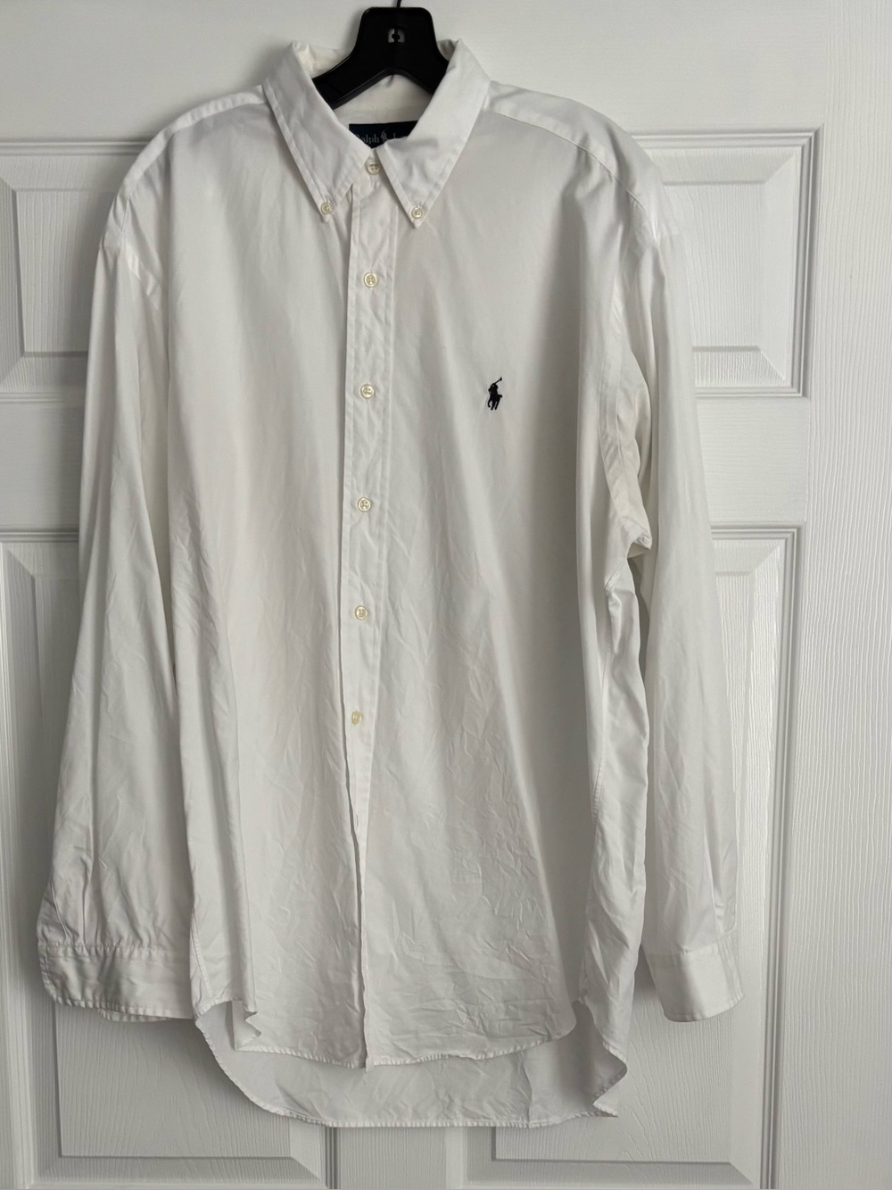 Polo Ralph Lauren Blake White 100% Two-Ply Cotton Button-Down Men's Dress Shirt